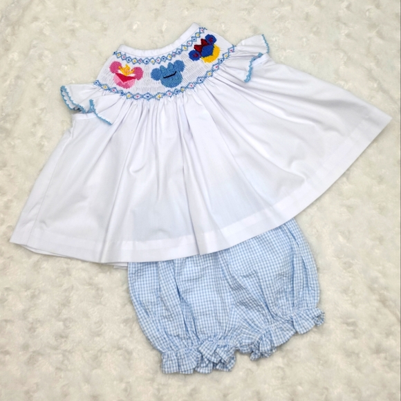 Disney-inspired baby girl smocked outfit size 6 months - Picture 1 of 7